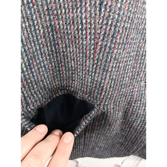 VTG EC Cross County‎ Fashions Womens 100% Pure Wool Blazer SZ 12 Navy Blue Lined - Picture 6 of 16